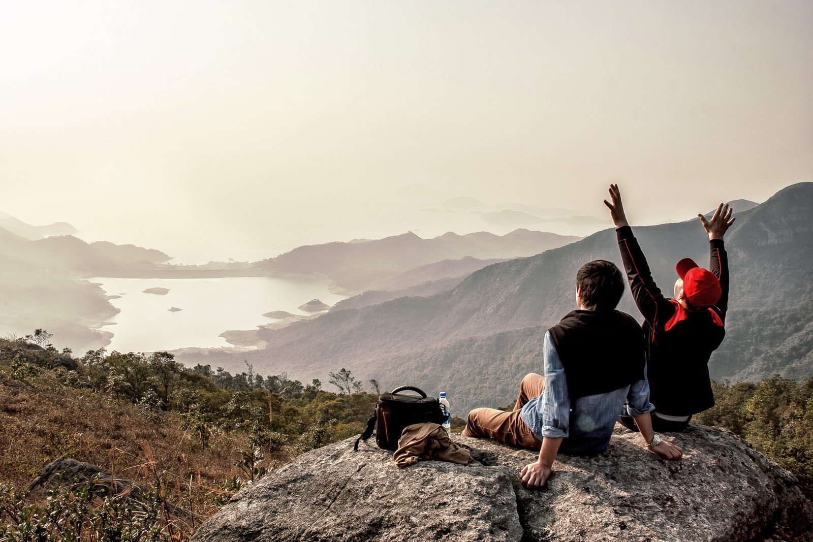 HikenCyc outdoor community members enjoying a sunrise view on a nature trail.
