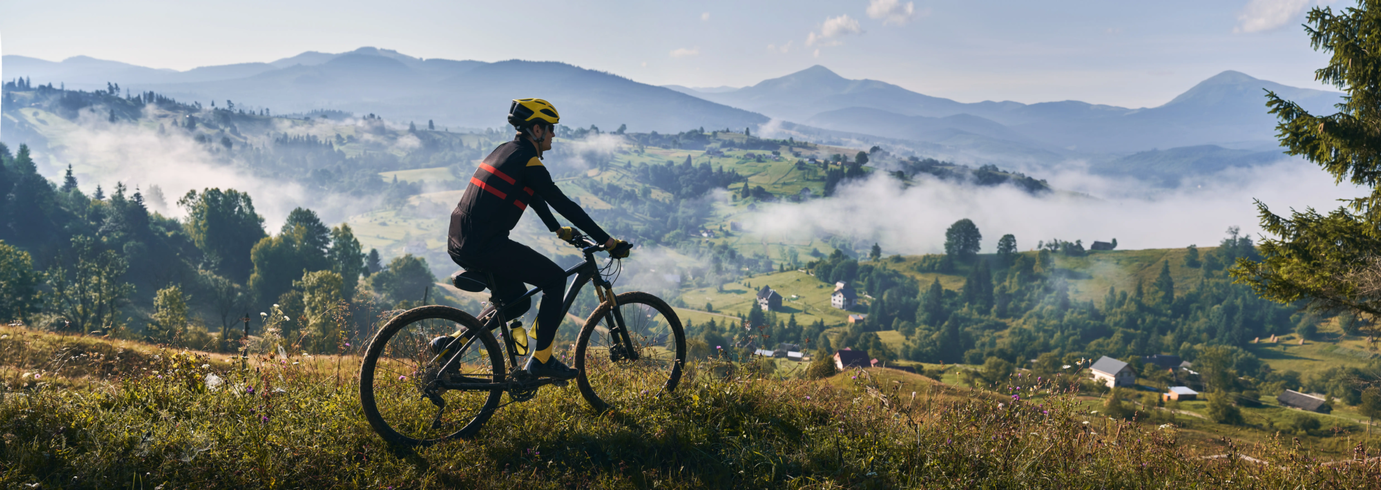 outdoor hiking and cycling for mental health